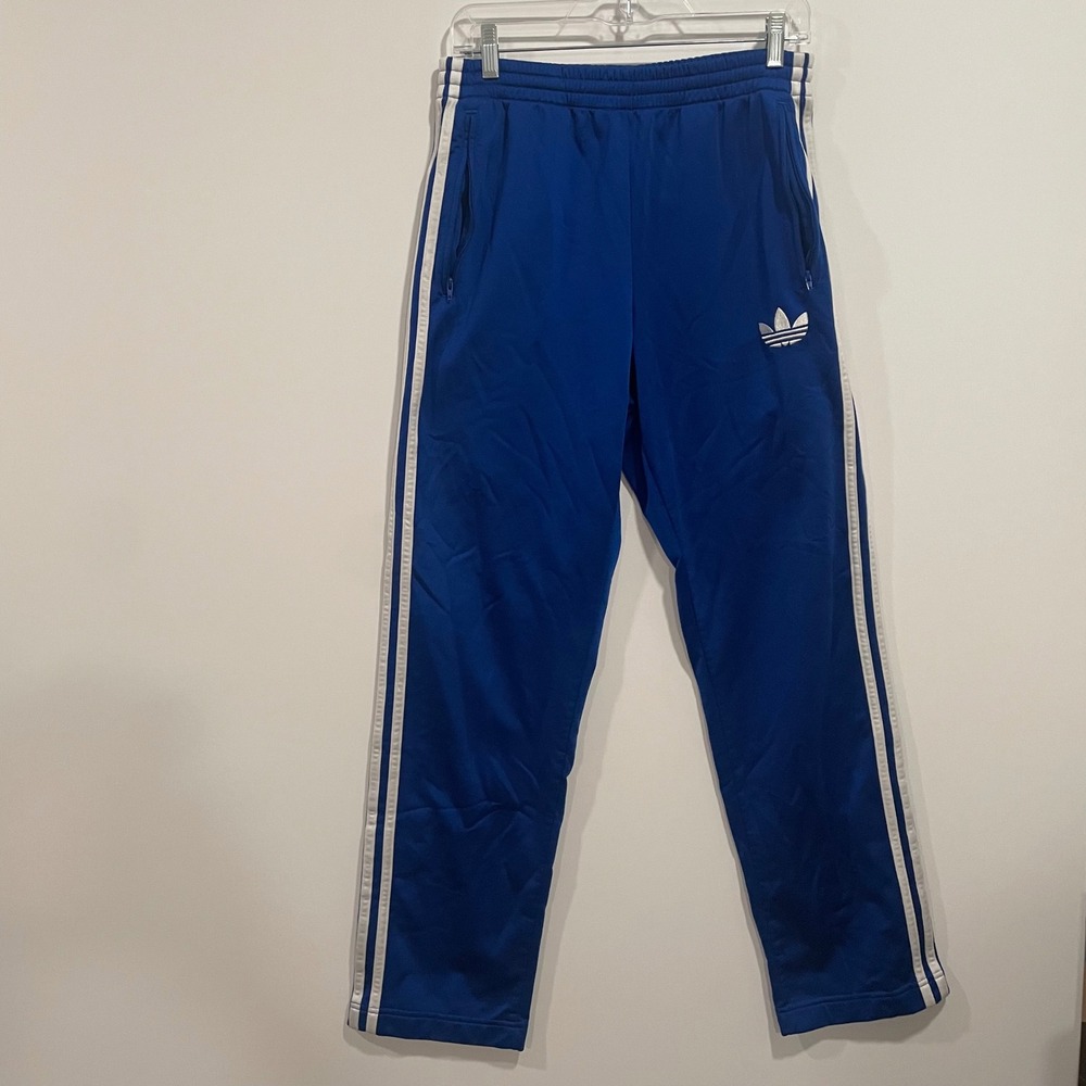 Adidas Originals Firebird Track Pants Mens Small Royal Blue 3-Stripe Vintage Y2K